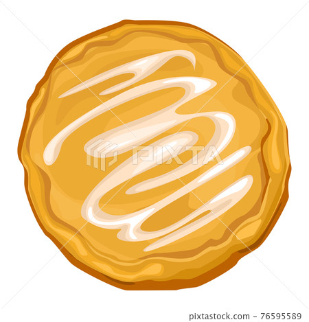 Ready-made pizza dough with mayonnaise sauce about picking pizza. Pizza dough preparation, vector cartoon Ready-made pizza dough with mayonnaise sauce about picking pizza. Pizza dough preparation, vector cartoon 76595589