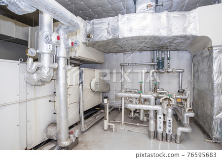 Boiler room, public equipment, machine room, image material 76595683