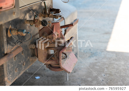 Trailer hitch or towbar on the car. image for objects Trailer hitch or towbar on the car. image for objects 76595927