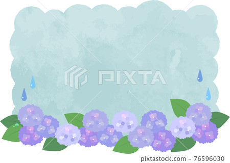 Simple hydrangea and cloud copy space: sideways Simple hydrangea and cloud copy space: sideways 76596030