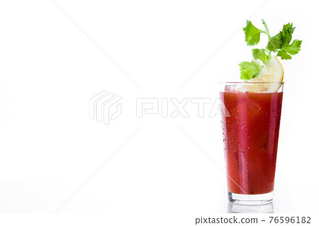 Bloody Mary cocktail in glass and ingredients Bloody Mary cocktail in glass and ingredients 76596182