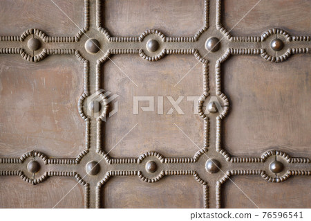 Old metal plate background 76596541