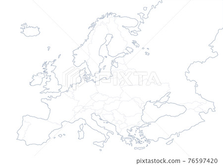 Political map of Europe in white background. Vector illustration Political map of Europe in white background. Vector illustration 76597420