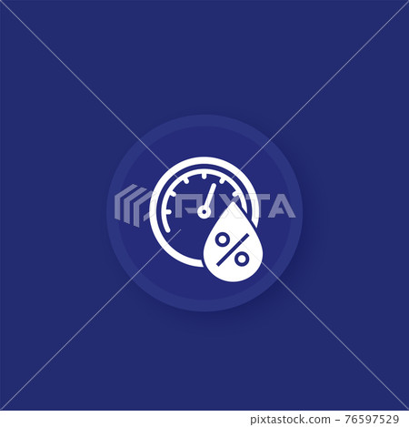 Hygrometer icon for apps, vector 76597529