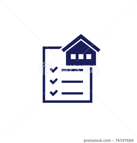 house project icon on white house project icon on white 76597666