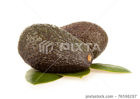 Avocado on a white background is isolated. 76598287