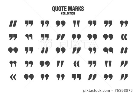 Quotation marks vector collection. Black quotes icon. Speech mark symbol. 76598873