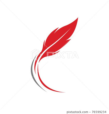 feather logo symbol vector template 76599234