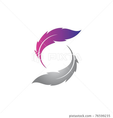 feather logo symbol vector template 76599235