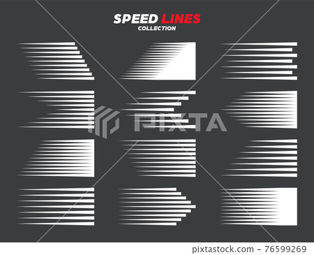 Comic speed motion lines collection. Vector illustration. Comic speed motion lines collection. Vector illustration. 76599269