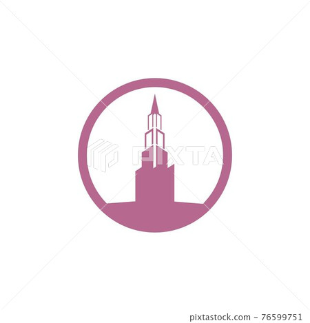 Modern simple square line art building vector - Stock Illustration ...