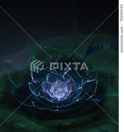 Abstract flower with bright sparks. Fantasy fractal design Abstract flower with bright sparks. Fantasy fractal design 76600593
