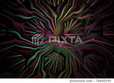 Abstract hexagonal texture. Fractal background. 76600595