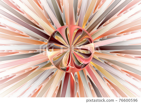 Abstract fractals delicate light glass bubble. 76600596