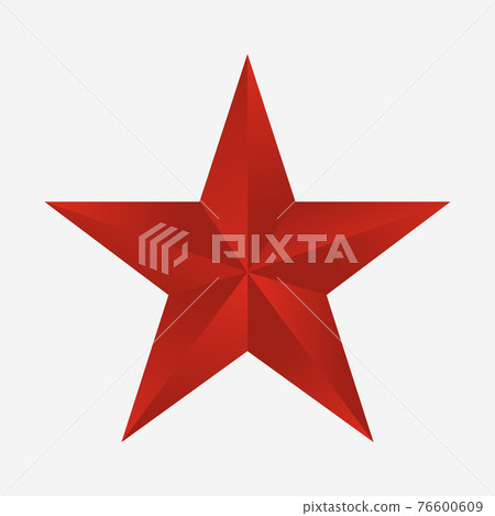 Big red star on white background - Vector Big red star on white background - Vector 76600609