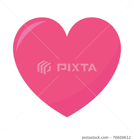 Big red - pink hearts on white background - Vector Big red - pink hearts on white background - Vector 76600612
