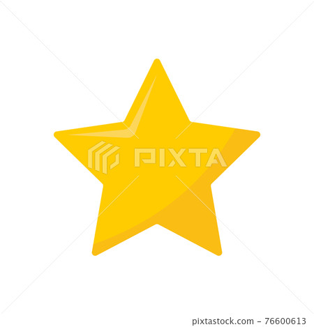 Big yellow star on white background - Vector Big yellow star on white background - Vector 76600613