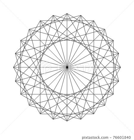 Vector illustration of a geometrical figure created from Sacred Geometry elements. 76601840