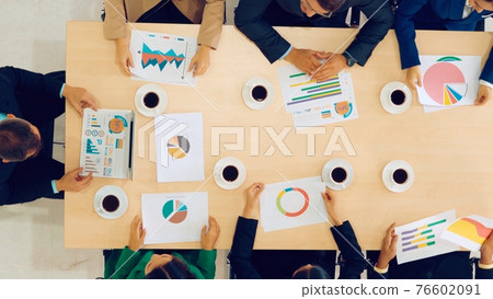 Business people group meeting shot from top view 76602091