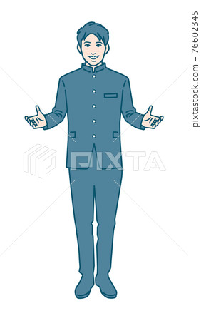 男學生的矢量插畫 男學生的矢量插畫 76602345