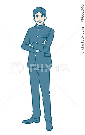 男學生的矢量插畫 76602346