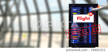 Flights canceled or delayed transportation business  passenger COVID-19 crisis flight cancelled and coronavirus suffer from financial 76602415