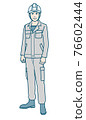 Vector illustration of men in work clothes wearing a helmet 76602444