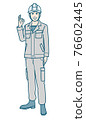 Vector illustration of men in work clothes wearing a helmet 76602445