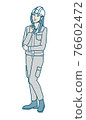 Vector illustration of women in work clothes wearing a helmet 76602472