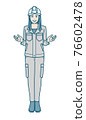 Vector illustration of women in work clothes wearing a helmet 76602478