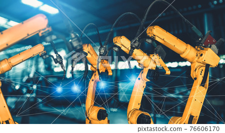 Smart industry robot arms for digital factory production technology Smart industry robot arms for digital factory production technology 76606170