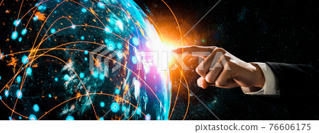 Global network connection covering earth with link of innovative perception Global network connection covering earth with link of innovative perception 76606175