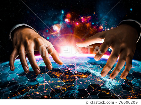 Global network connection covering earth with link of innovative perception Global network connection covering earth with link of innovative perception 76606209