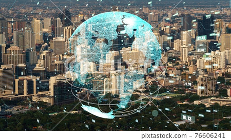 Global connection and the internet network modernization in smar 76606241