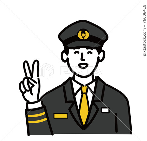 男青年列車長矢量流行像和平 男青年列車長矢量流行像和平 76606419