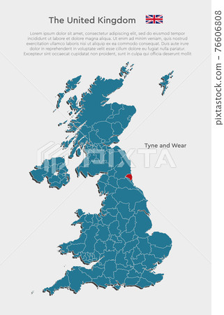 Map United Kingdom divide and region Tyne and Wear Map United Kingdom divide and region Tyne and Wear 76606808