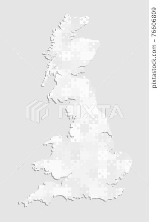 United Kingdom map made jigsaw puzzle pieces United Kingdom map made jigsaw puzzle pieces 76606809
