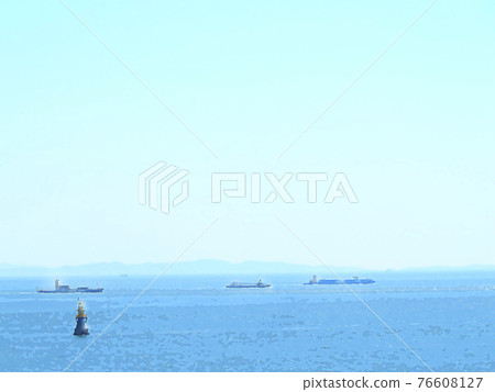 船隻航行明石海峽 76608127