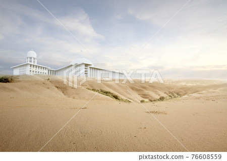 Mosque on the desert Mosque on the desert 76608559