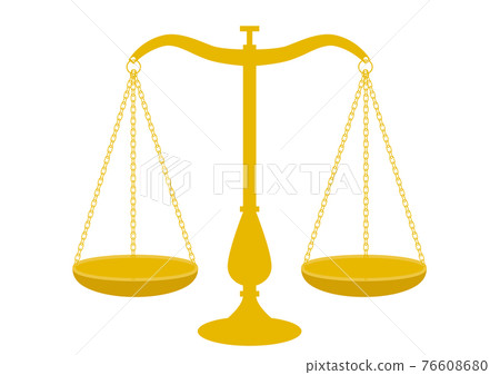 只有金平衡剪影司法律師形象的插圖 只有金平衡剪影司法律師形象的插圖 76608680