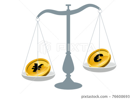 比較日元和歐元貨幣的餘額的插圖 外匯 外幣投資 外幣存款圖像插圖 比較日元和歐元貨幣的餘額的插圖 外匯 外幣投資 外幣存款圖像插圖 76608693