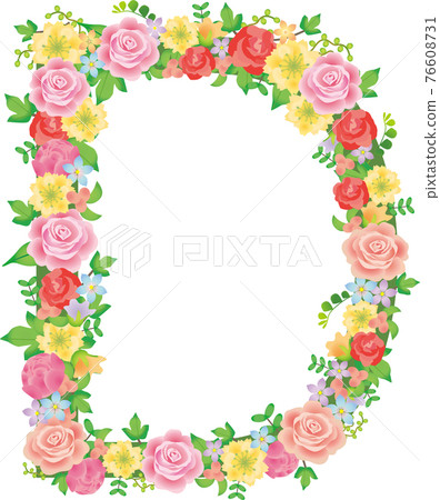 D 字母花字母 76608731