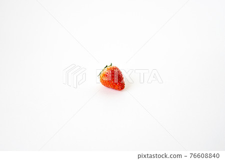 One strawberry on a white background 76608840
