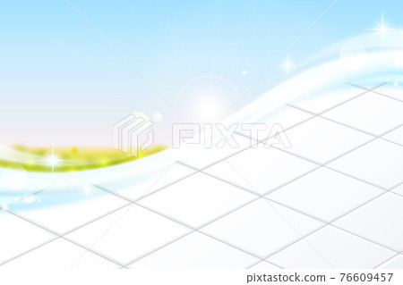 White tile floor background 76609457