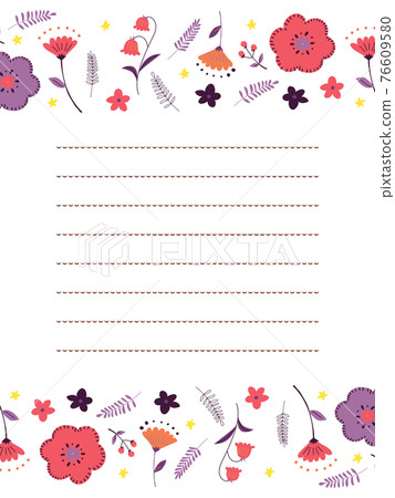 Pink and purple flower letter frame Eastern European style Pink and purple flower letter frame Eastern European style 76609580