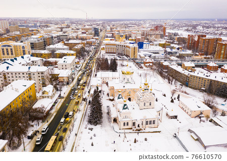 Top view of Holy Trinity Convent. Penza city. Russia 76610570