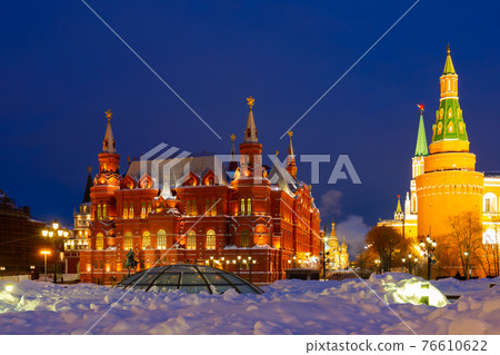 View of the building of the Manezhnaya Square. Moscow. Russia 76610622