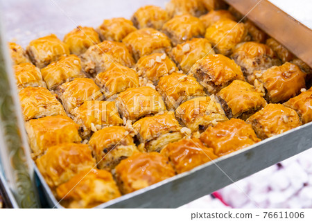 Popular Turkish Baklava dessert. 76611006