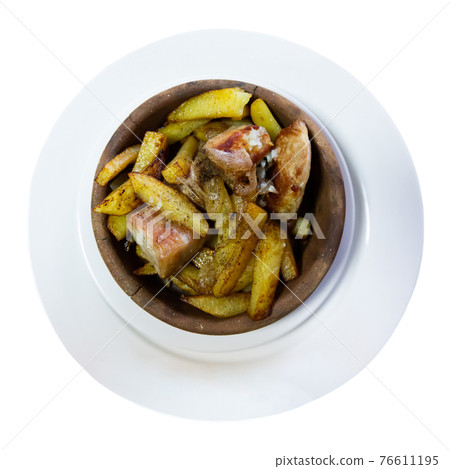 Traditional Georgian meat dish Ojakhuri 76611195
