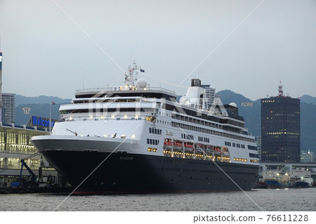 Passenger ship moored at Kobe Port Terminal 76611228